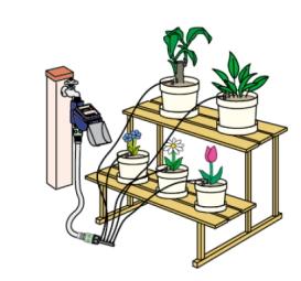 カクダイ 自動水やりタイマー 潅水コンピューター 移動コンピューター