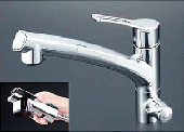 KVK/ビルトイン式/浄水器/Eレバー/シャワー引き出しタイプ/シングルレバー/混合水栓[ KM5061NEC]