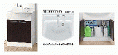 工事パック6/アサヒ衛陶/洗面化粧台/アルバ(ALBA)/間口600㎜/2枚扉タイプ/1面鏡/LED照明/曇り止めヒーターあり/シャワー水栓/一般地 [M605SBLH][LKAL601TUNJ]