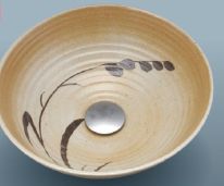 NITTO CERA 耕窯手洗鉢/KOシリーズ/φ320/すすき/六兵　[KO-54] 