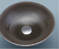 NITTO CERA 耕窯手洗鉢/KOシリーズ/φ320/黒泥/プレーン　[KO-37] 