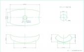 カクダイ 器・手面器/瑠珠(りゅうじゅ)/舟型手洗器//古窯//デザイン　[493-027-DG] 