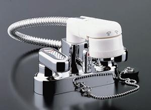 LIXIL/洗面器・手洗器用水栓金具/簡易洗髪シャワー/取替用水栓/EC/センターセットタイプ/2ハンドル/簡易洗髪シャワー混合水栓/ヘアキャッチャ-用目皿付/ゴム栓式/逆止弁/一般地[SF-25D]