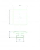 カクダイ/洗面所用水栓金具/角型/化粧キャップ[433-122] 
