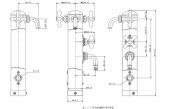 カクダイ/庭園水栓柱/ステンレス双口混合栓柱[624-204] 