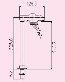 スギコ産業/立形/グラスフィラー/立水栓/デッキマウント式[TO-1238L]【代引き不可】　
