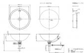 カクダイ /鉄穴(かんな)/ステンレス丸形洗面器/水栓連結タイプ　[493-042] 