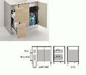 クリナップ/洗面化粧台S[エス]/間口900㎜/ステンレス1面鏡/直管LED/流レールボール/壁出し型シャワー水栓/引き出しタイプ/ハイグレード/一般地用[洗面化粧台BSRH902HSYWB/ミラーキャビネットM-901SRKC]
