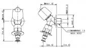 カクダイ 洗濯用水栓金具(ストッパー、送り座つき)/逆止あり 721-517-13
