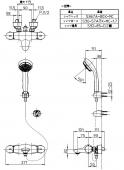 SANEI/ Kiwitap/壁付サーモスタット式 /サーモシャワー混合栓/一般地/デザイン [SK1870-13]