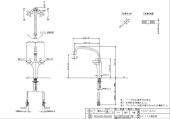 カクダイ/キッチン用水栓金具/2ハンドル混合栓 [150-420]