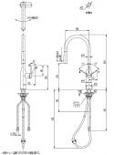 CER/KWC/キッチン用/湯水混合栓(スパウト引出しタイプ)[KW0261002]