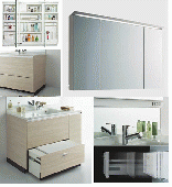 クリナップ/ティアリス/間口1200mm/洗面化粧台/樹脂製3面鏡/LED/オールスライド/スライドツールタイプ [ANVH090CSNNKD/ANBH030FSNNKD/M-1203ANP/M-120PANMM/AN-IPH060KD]