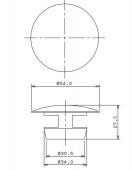 カクダイ/洗面所用水栓金具/化粧キャップ/赤塗装[433-114-R]