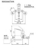 KVK/シングルレバー/混合栓/キッチン用/楽締め水栓/楽締めソケット付シングルレバー混合栓/一般地用[KM5000THA]　